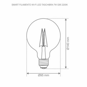 Lâmpada Smart Filamento G95