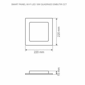 Painel Embutido Smart 18w
