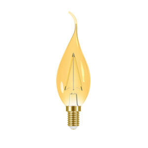 Lâmpada Vela Bico Torto Âmbar