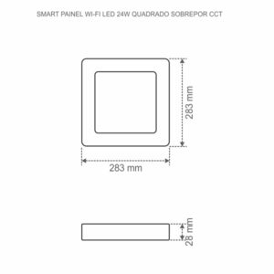 Painel Sobrepor Smart 24w